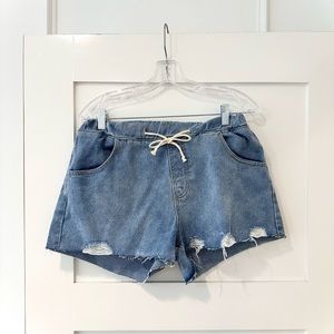 NWT Drawstring Denim Shorts